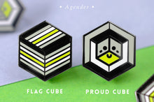 Load image into Gallery viewer, Agender 1st Edition Proud Cube set, Signature Cube, Flag Cube
