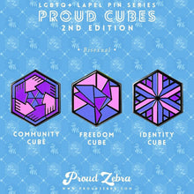 Load image into Gallery viewer, Bisexual 2nd Edition Proud Cube set, Community Cube, Freedom Cube, Identity Cube