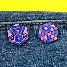 Load image into Gallery viewer, Bisexual 4th Edition Proud Cube set, Rubik's Cube, Medal Cube