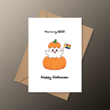 Load image into Gallery viewer, LGBTQ+ Greeting Cards - LGBTQ+ pride greeting card by Proud Zebra, flat lay