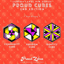Load image into Gallery viewer, Non-Binary 2nd Edition Proud Cube set, Community Cube, Freedom Cube, Identity Cube