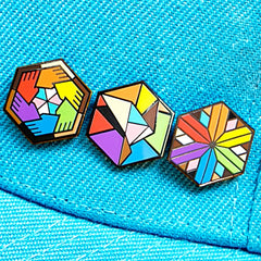 Community, Freedom & Identity Cube Pin Set (3 Pins)