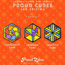 Load image into Gallery viewer, Rainbow 2nd Edition Proud Cube set, Community Cube, Freedom Cube, Identity Cube