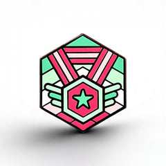 Abrosexual Flag - Medal Cube Pin