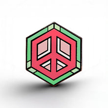 Load image into Gallery viewer, Abrosexual Flag - Peace Cube Pin - main product photo on white background