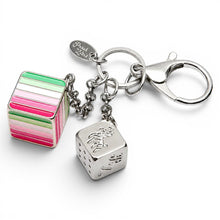Load image into Gallery viewer, Abrosexual Pride Flag Proud Cube Bag Charm on clean white background by Proud Zebra