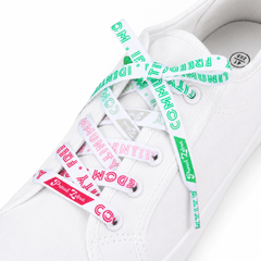 Abrosexual Pride Flag White Shoelaces