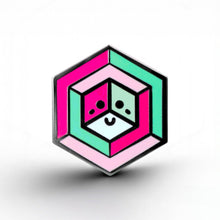 Load image into Gallery viewer, Abrosexual Flag - Proud Cube Pin - main product photo on white background