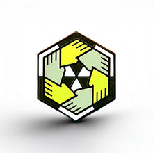 Load image into Gallery viewer, Agender Flag - Community Cube Pin - main product photo on white background
