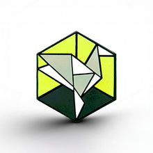 Load image into Gallery viewer, Agender Flag - Freedom Cube Pin - main product photo on white background