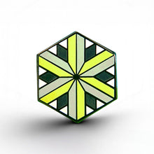 Load image into Gallery viewer, Agender Flag - Identity Cube Pin - main product photo on white background