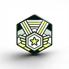 Agender Flag - Medal Cube Pin
