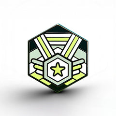 Agender Flag - Medal Cube Pin