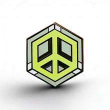 Load image into Gallery viewer, Agender Flag - Peace Cube Pin - main product photo on white background