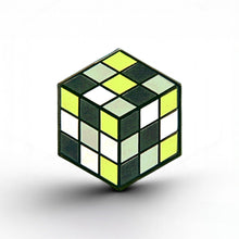 Load image into Gallery viewer, Agender Flag - Rubik's Cube Pin - main product photo on white background