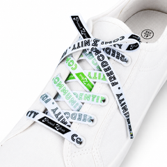 Agender Pride Flag White Shoelaces