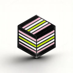 Agender Girl Flag - Flag Cube Pin