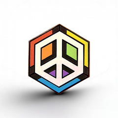 Ally Flag - Peace Cube Pin