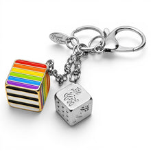 Load image into Gallery viewer, Ally Proud Cube Bag Charm on clean white background by Proud Zebra