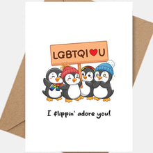 Load image into Gallery viewer, Anniversary: I Flippin' Adore You - LGBTQ+ Greeting Cards by Proud Zebra