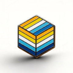 Aroace Flag - Flag Cube Pin