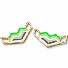 Load image into Gallery viewer, Aromantic Pride Flag Love Lace Locks - main product photo on white background