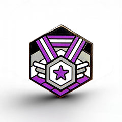Asexual Flag - Medal Cube Pin