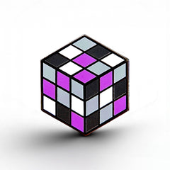 Asexual Flag - Rubik's Cube Pin