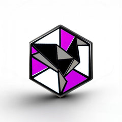 Asexual Flag - Freedom Cube Pin