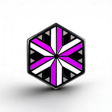 Load image into Gallery viewer, Asexual Identity Cube Pin - main product photo on white background