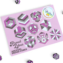 Load image into Gallery viewer, Asexual Pride Sticker Sheet on clean white background by Proud Zebra