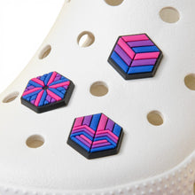 Load image into Gallery viewer, Bisexual Pride Crocs Shoe Charms - main product photo on white background