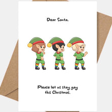Load image into Gallery viewer, Holidays: Gay Elves - LGBTQ+ Greeting Cards by Proud Zebra