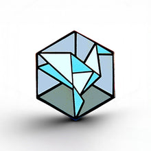 Load image into Gallery viewer, Demiboy Flag - Freedom Cube Pin - main product photo on white background