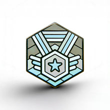 Load image into Gallery viewer, Demiboy Flag - Medal Cube Pin - main product photo on white background