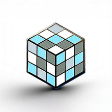 Load image into Gallery viewer, Demiboy Flag - Rubik's Cube Pin - main product photo on white background
