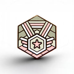 Demigirl Flag - Medal Cube Pin