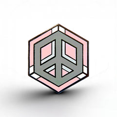 Demigirl Flag - Peace Cube Pin