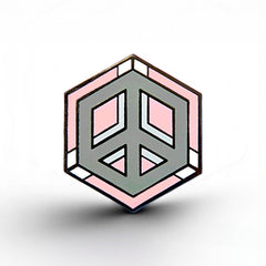 Demigirl Flag - Peace Cube Pin