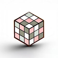 Demigirl Flag - Rubik's Cube Pin