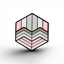 Load image into Gallery viewer, Demigirl Flag - Love Cube Pin - main product photo on white background