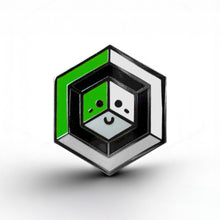 Load image into Gallery viewer, Demiromantic Flag - Proud Cube Pin - main product photo on white background