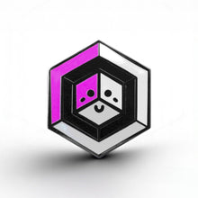 Load image into Gallery viewer, Demisexual Flag - Proud Cube Pin - main product photo on white background