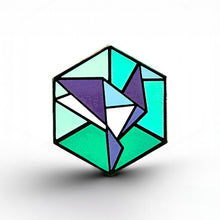 Load image into Gallery viewer, Gay MLM Flag - Freedom Cube Pin - main product photo on white background