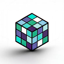 Load image into Gallery viewer, Gay MLM Flag - Rubik's Cube Pin - main product photo on white background