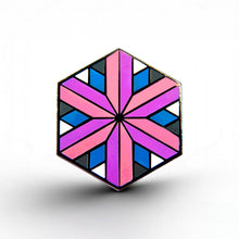 Load image into Gallery viewer, Genderfluid Flag - Identity Cube Pin - main product photo on white background