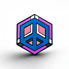 Genderfluid Flag - Peace Cube Pin