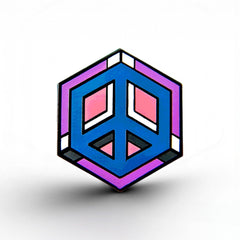 Genderfluid Flag - Peace Cube Pin