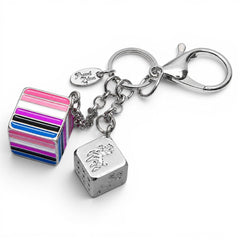 Genderfluid Pride Flag Proud Cube Bag Charm