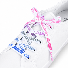 Genderfluid Pride Flag White Shoelaces